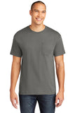 Gildan® Heavy Cotton™ 100% Cotton Pocket T-Shirt - Charcoal - S