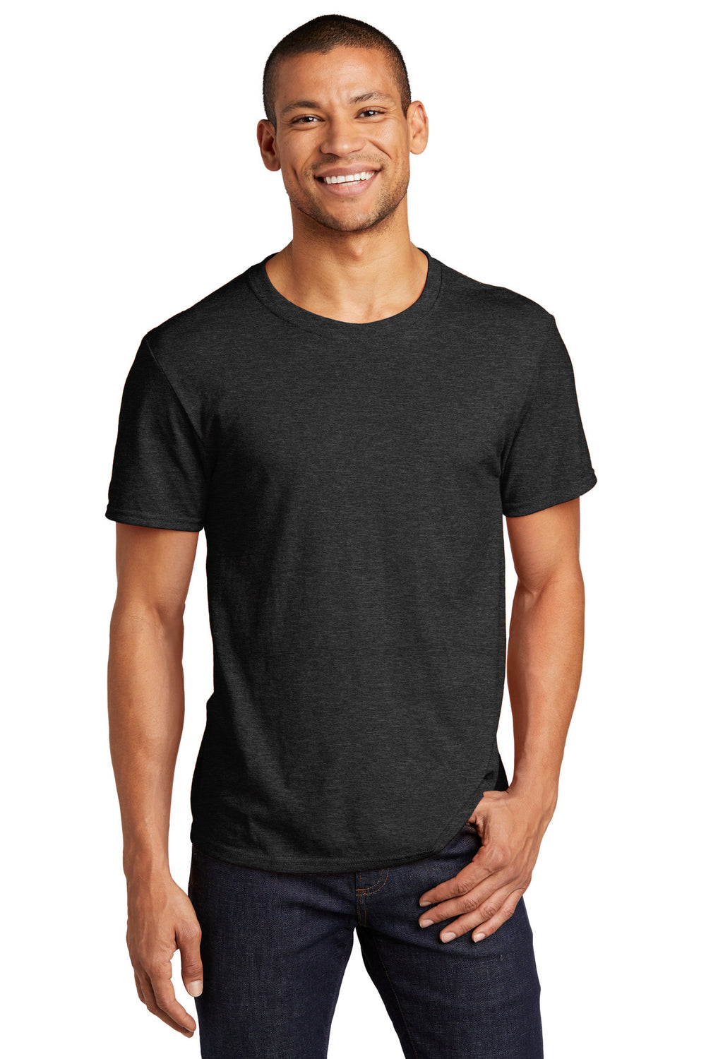 Jerzees® Premium Blend Ring Spun T-Shirt - Black Ink Heather - S