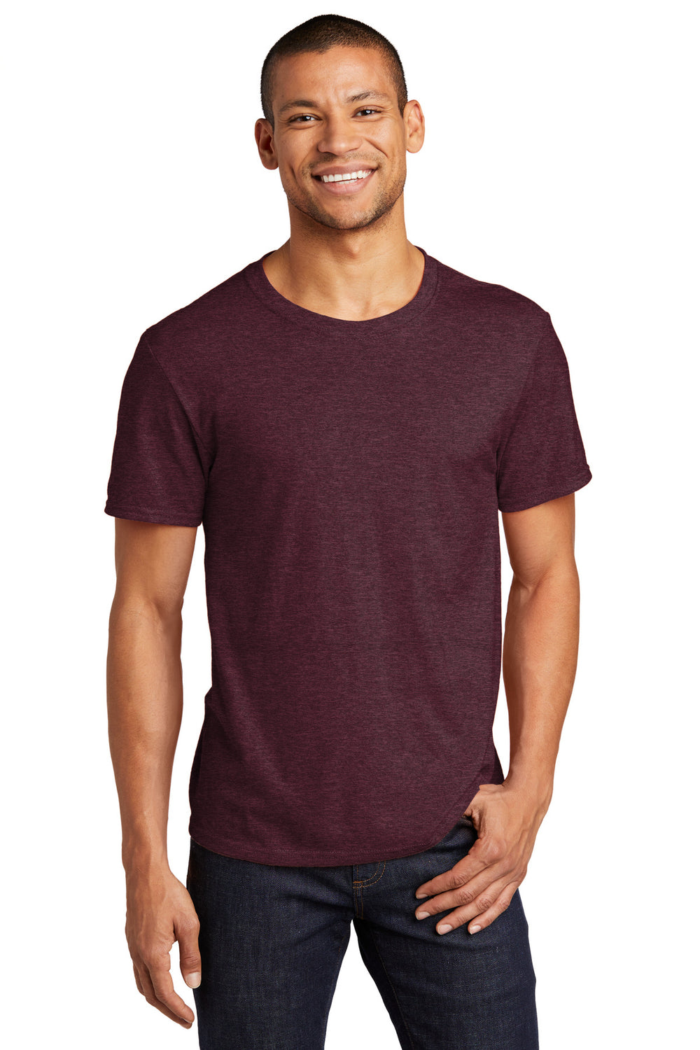 Jerzees® Premium Blend Ring Spun T-Shirt - Maroon Heather - S