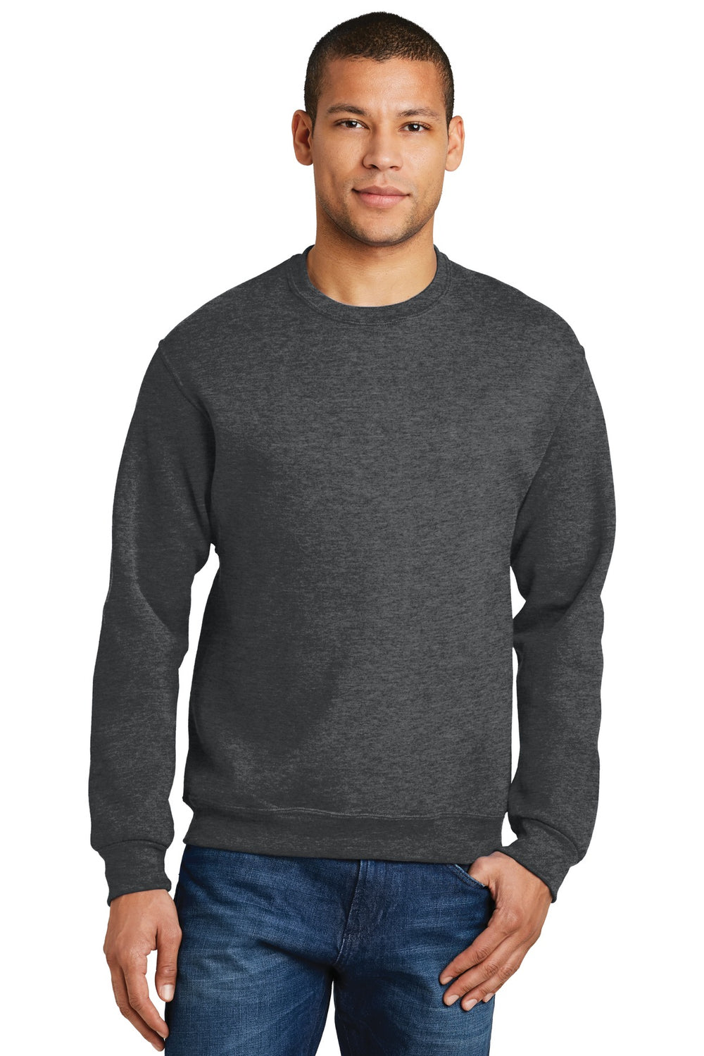 Jerzees® NuBlend® Crewneck Sweatshirt - Black Heather - S