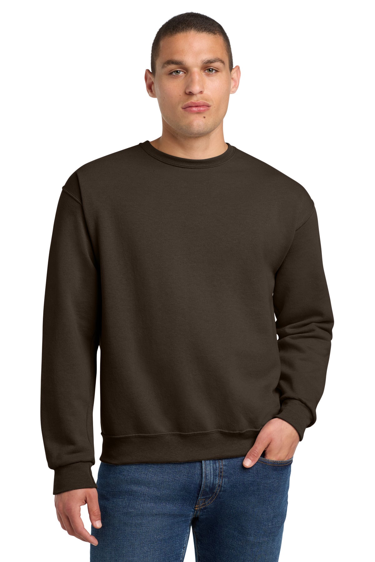 Jerzees® NuBlend® Crewneck Sweatshirt - Chocolate - S