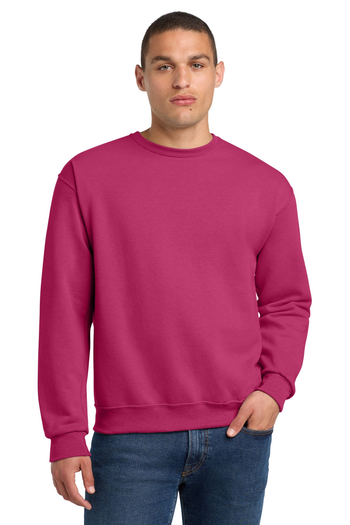 Jerzees® NuBlend® Crewneck Sweatshirt - Cyber Pink - 2XL