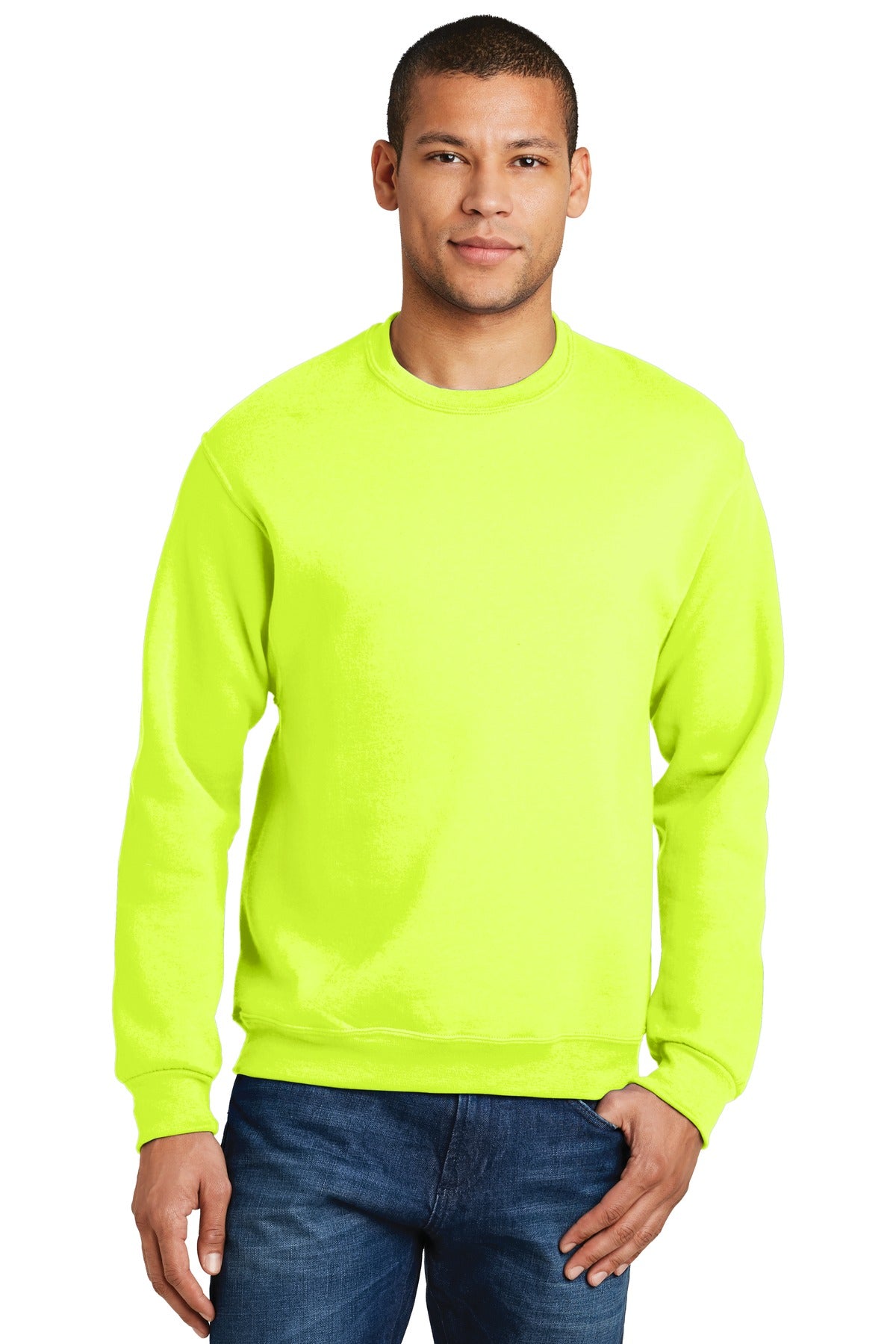 Jerzees® NuBlend® Crewneck Sweatshirt - Safety Green - S