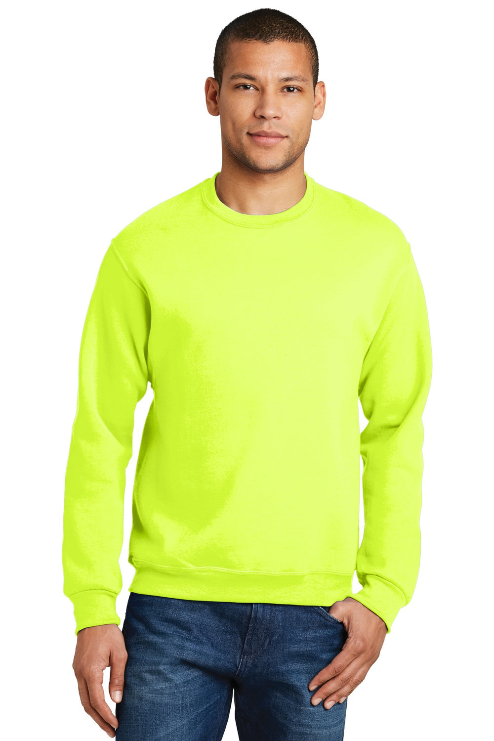 Jerzees® NuBlend® Crewneck Sweatshirt - Safety Green - S