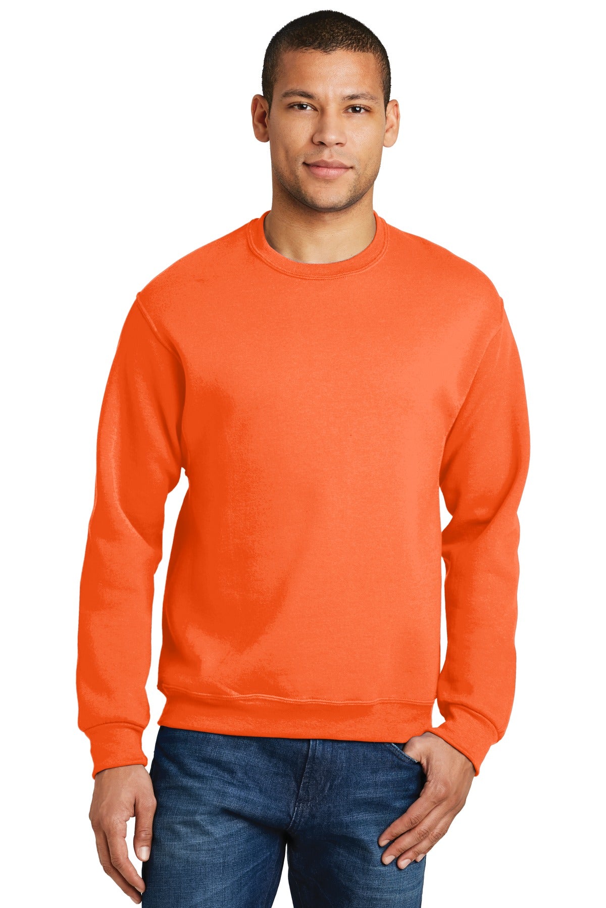 Jerzees® NuBlend® Crewneck Sweatshirt - Safety Orange - S