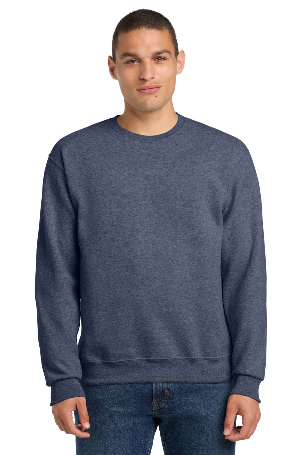 Jerzees® NuBlend® Crewneck Sweatshirt - Vintage Heather Navy - 2XL