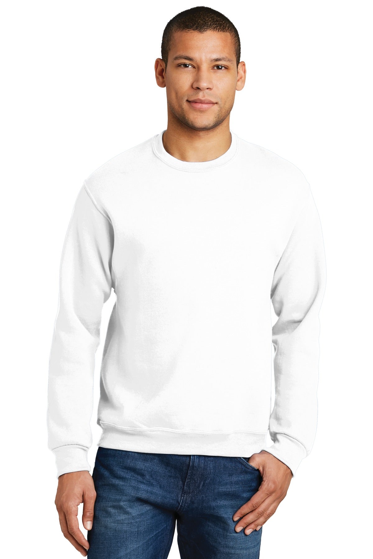 Jerzees® NuBlend® Crewneck Sweatshirt - White - S
