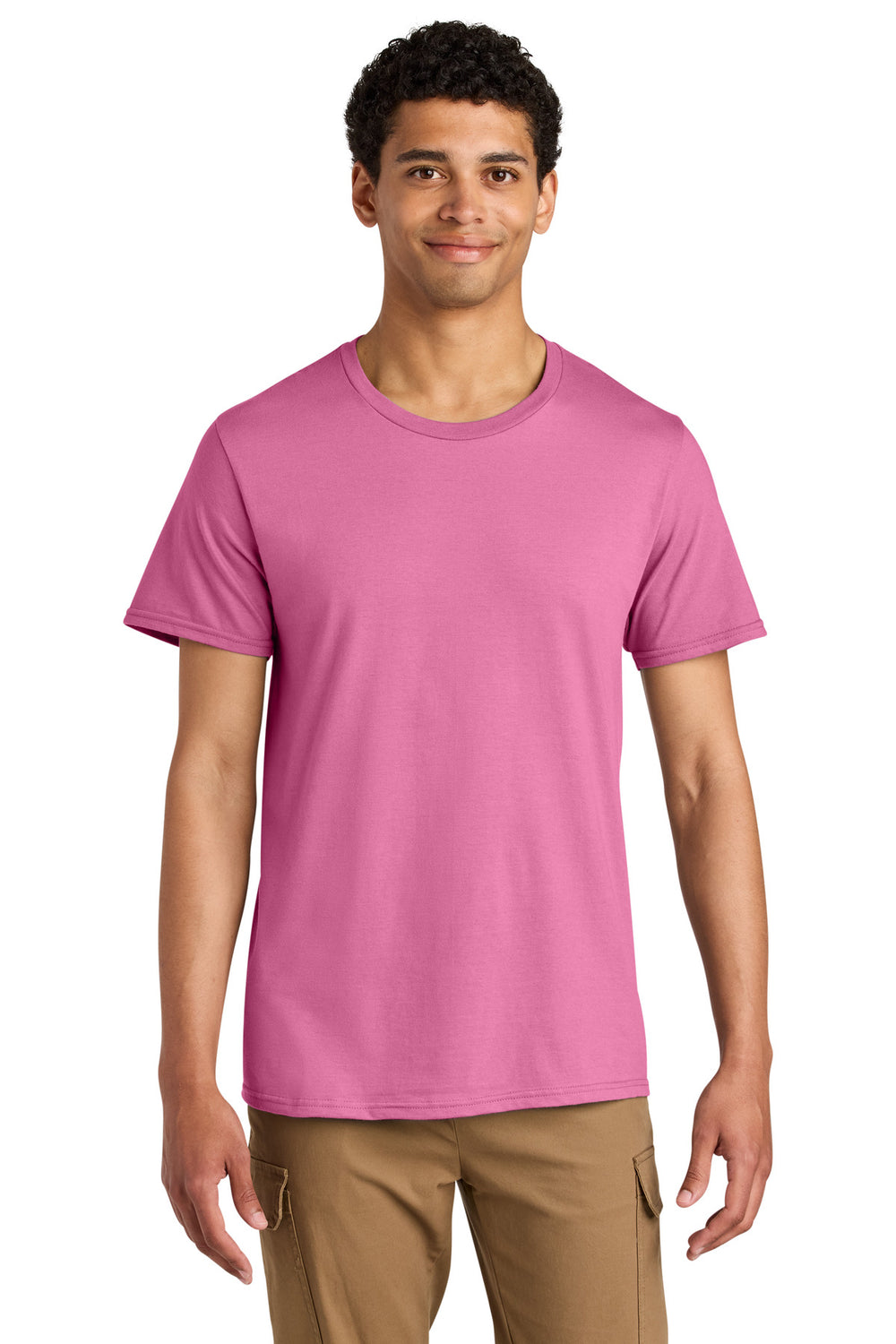 Jerzees® Unisex Premium Combed Ring Spun Cotton Tee - Bubblegum - S