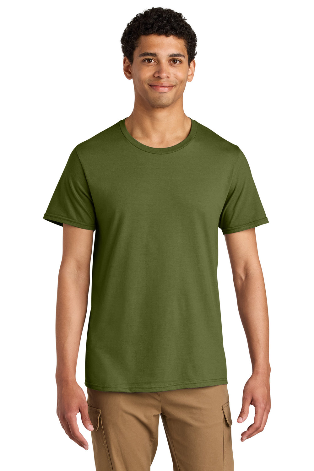 Jerzees® Unisex Premium Combed Ring Spun Cotton Tee - Olive Oil - S