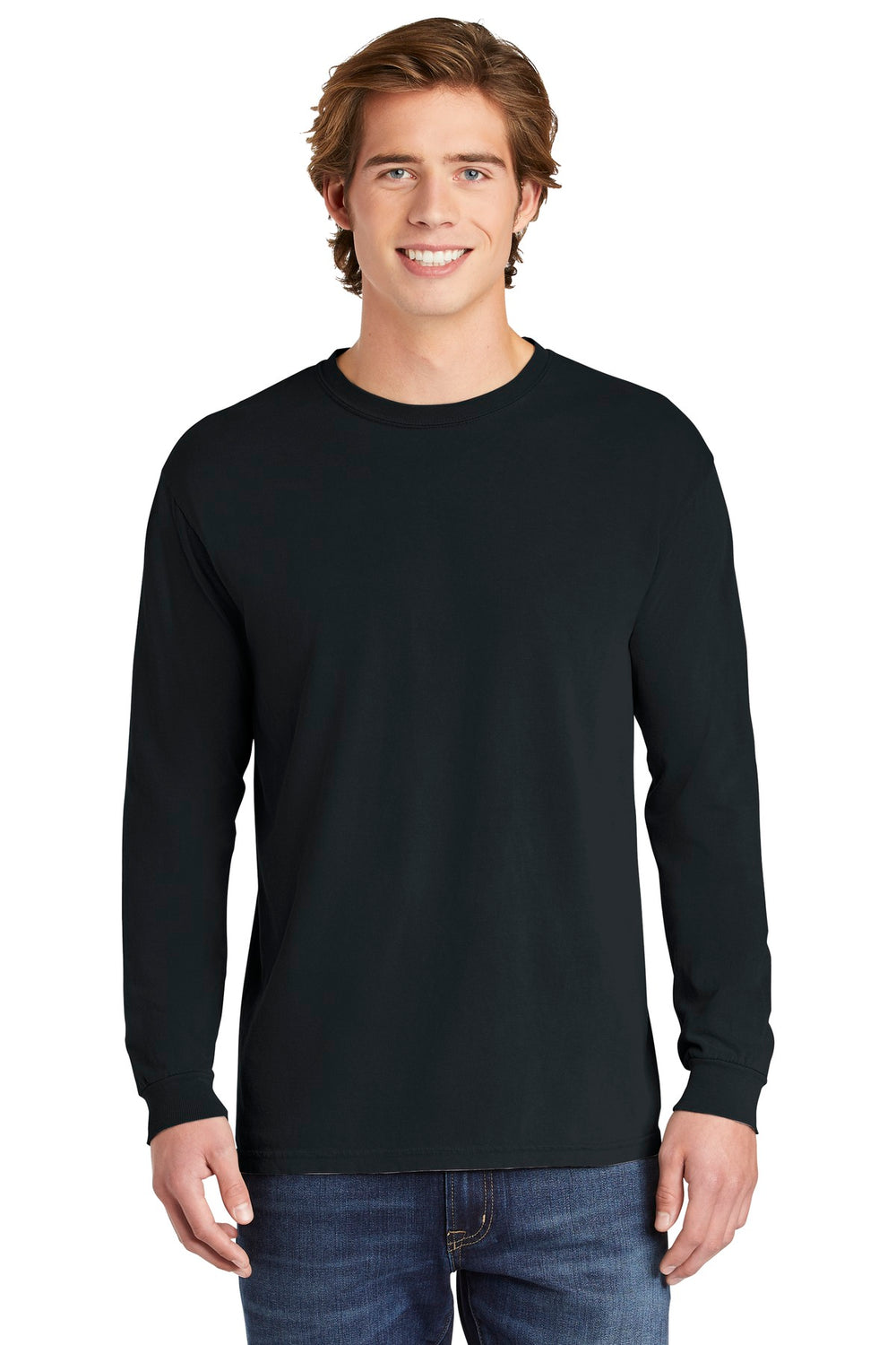 Comfort Colors® Heavyweight Ring Spun Long Sleeve Tee - Black - S