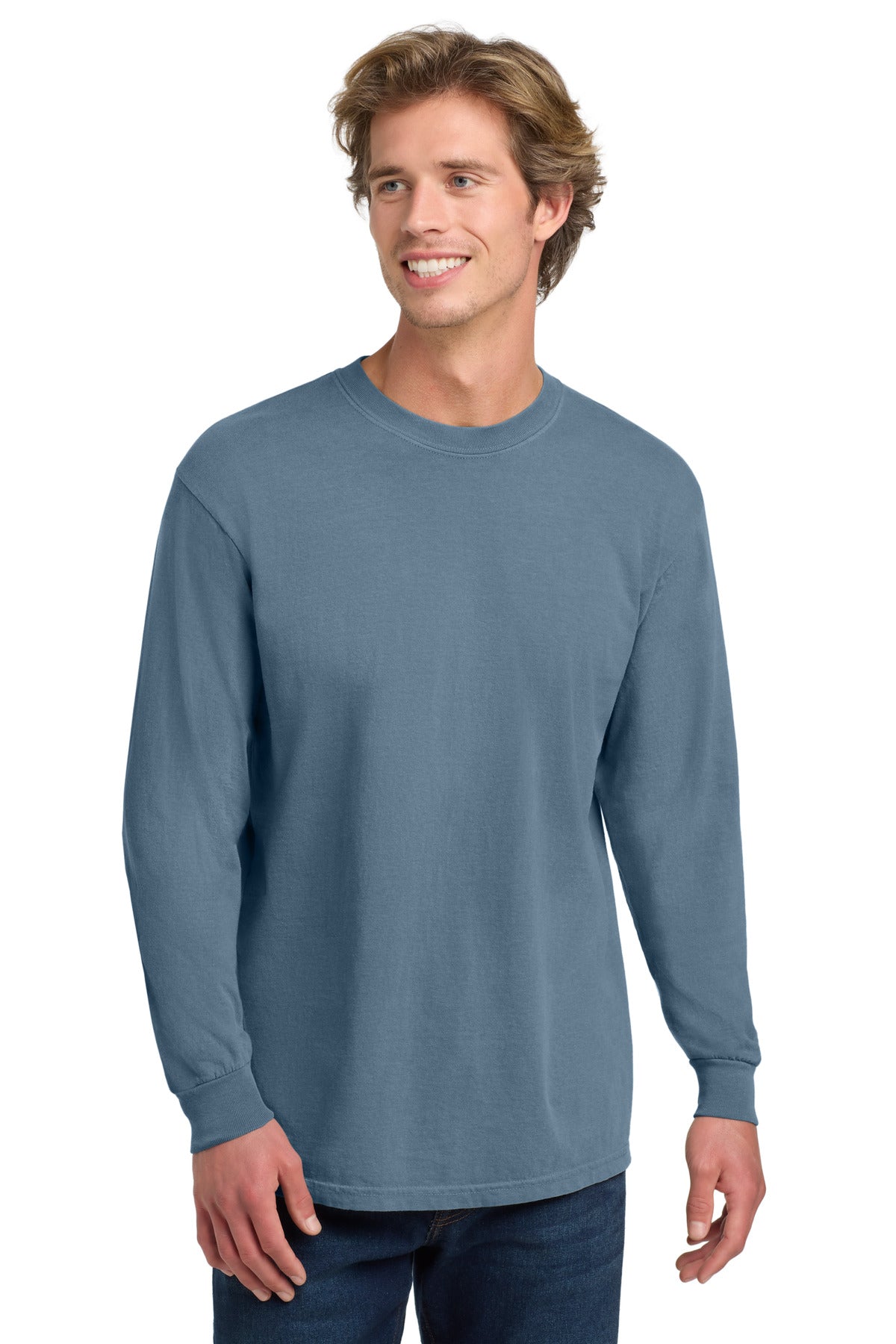 Comfort Colors® Heavyweight Ring Spun Long Sleeve Tee - Blue Jean - S