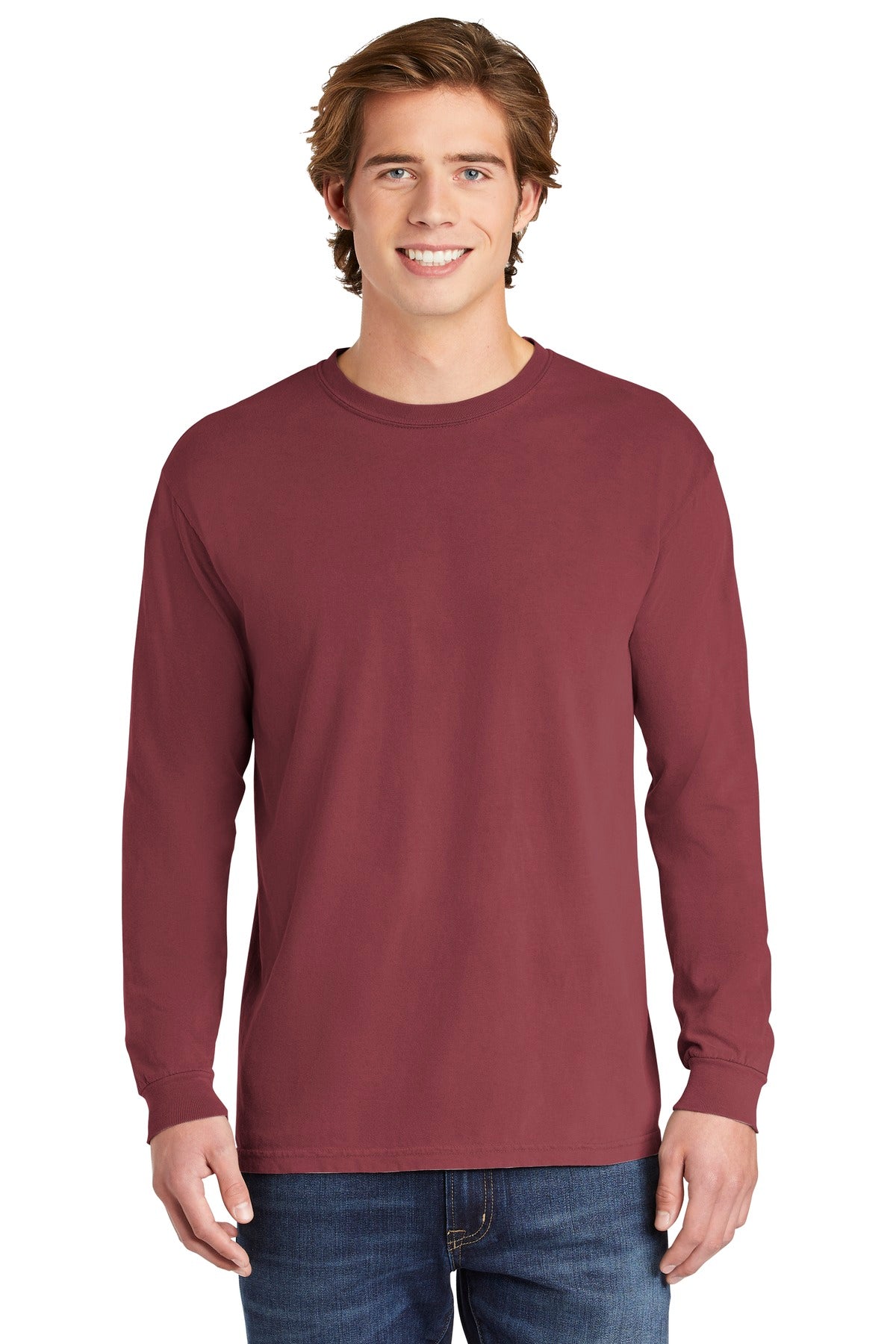 Comfort Colors® Heavyweight Ring Spun Long Sleeve Tee - Brick - S