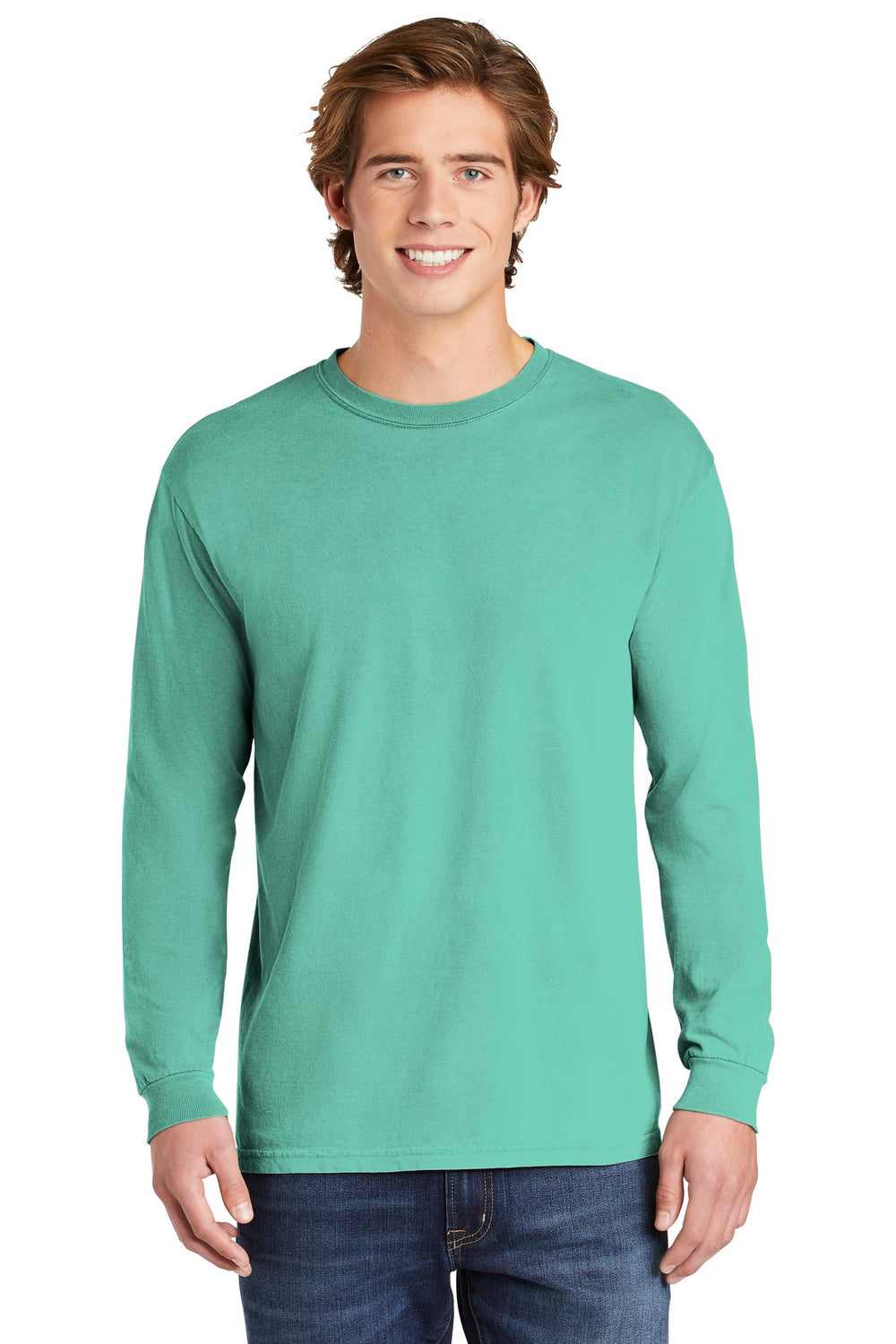 Comfort Colors® Heavyweight Ring Spun Long Sleeve Tee - Chalky Mint - S