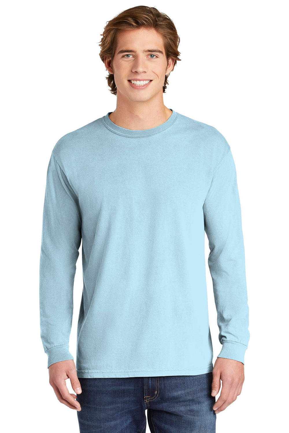 Comfort Colors® Heavyweight Ring Spun Long Sleeve Tee - Chambray - S