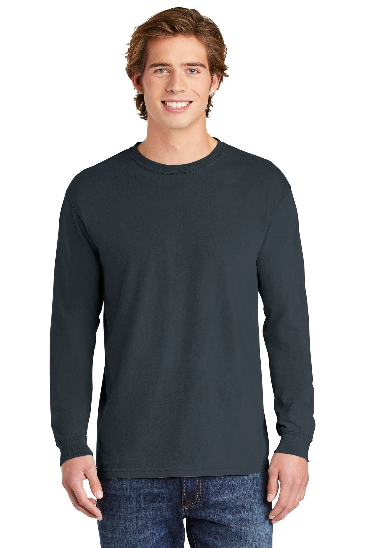 Comfort Colors® Heavyweight Ring Spun Long Sleeve Tee - Denim - S