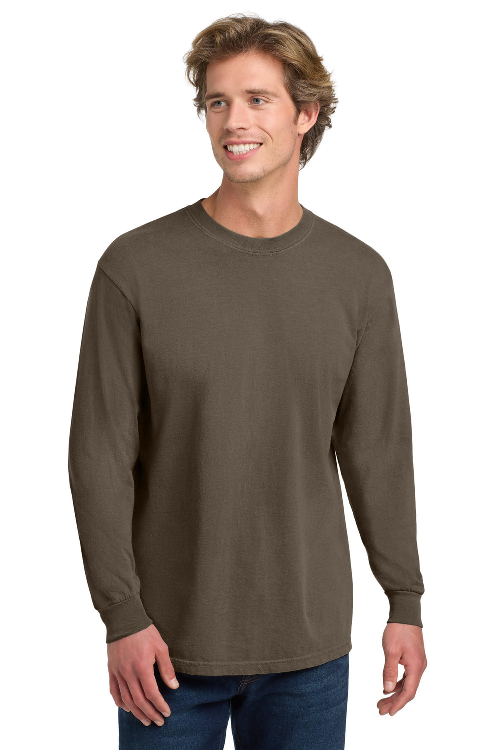 Comfort Colors® Heavyweight Ring Spun Long Sleeve Tee - Espresso - 2XL