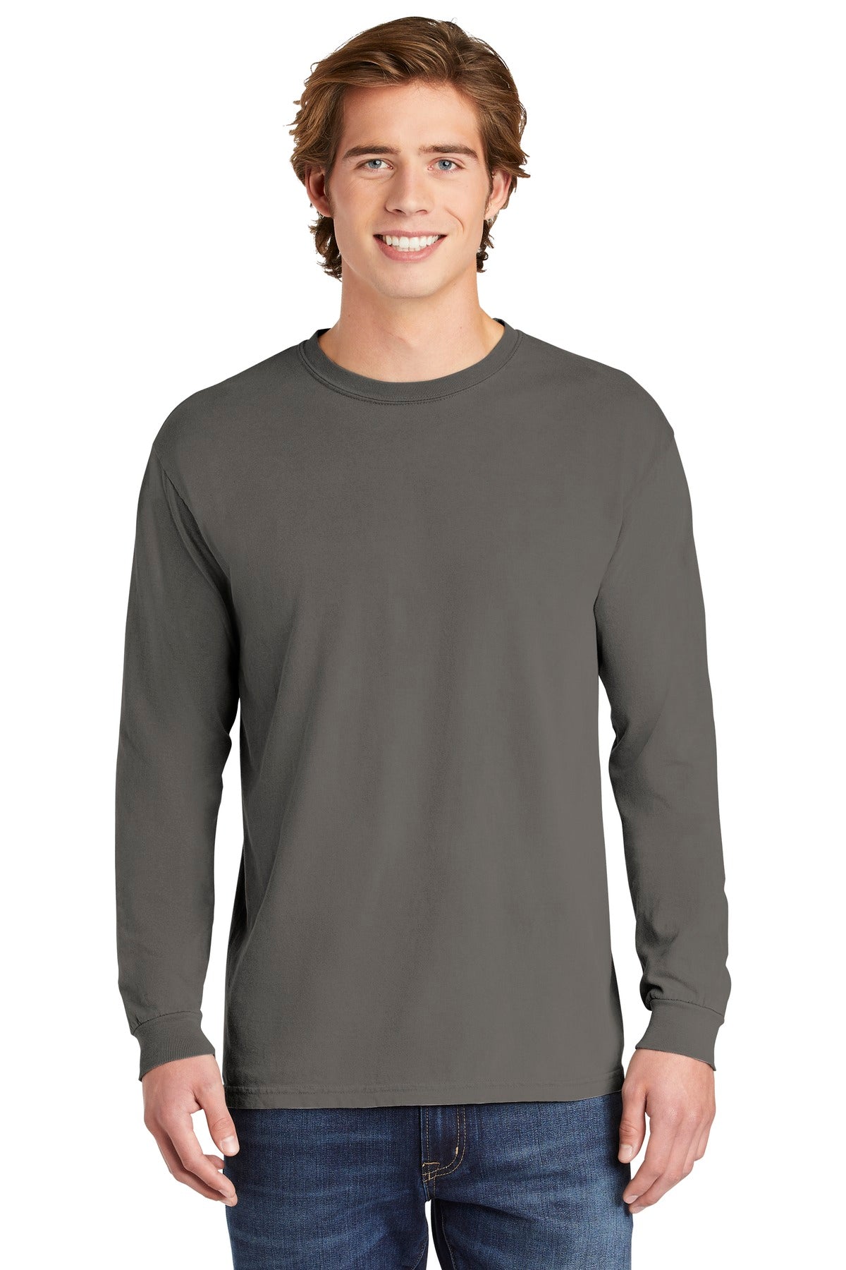 Comfort Colors® Heavyweight Ring Spun Long Sleeve Tee - Grey - S