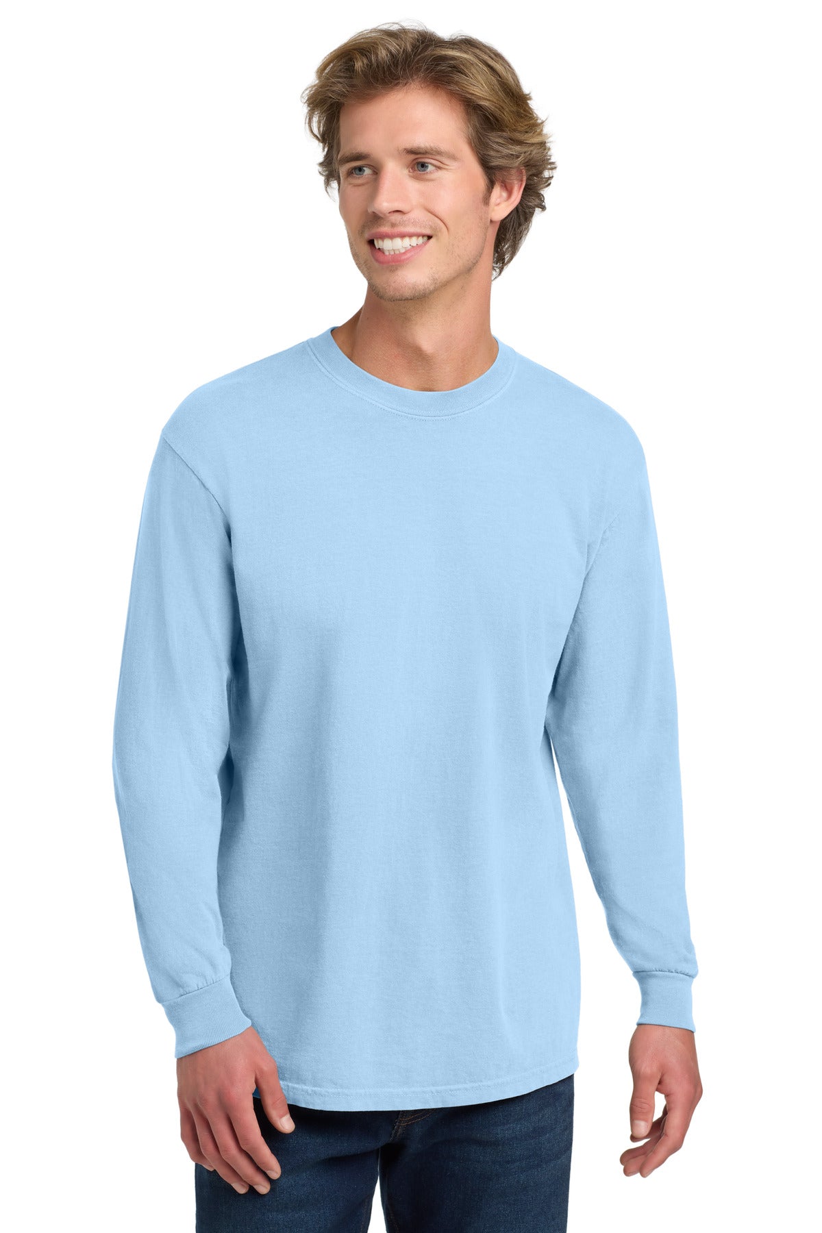 Comfort Colors® Heavyweight Ring Spun Long Sleeve Tee - Hydrangea - 2XL