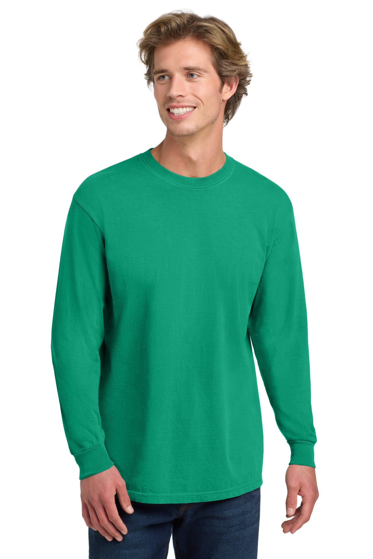 Comfort Colors® Heavyweight Ring Spun Long Sleeve Tee - Island Green - 2XL