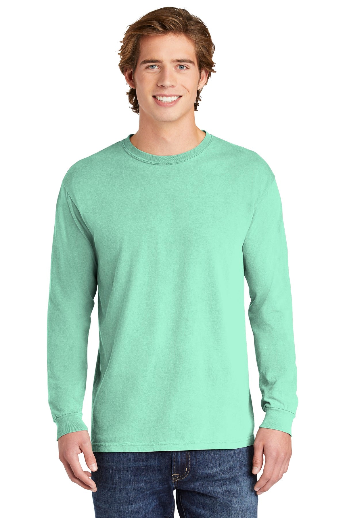 Comfort Colors® Heavyweight Ring Spun Long Sleeve Tee - Island Reef - S