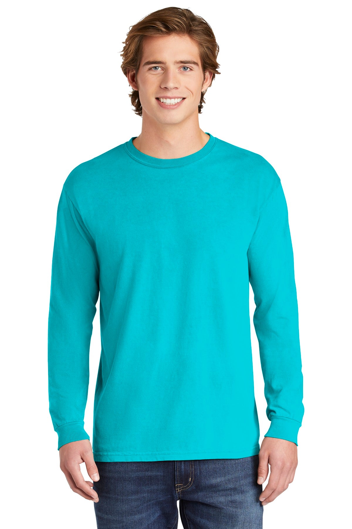 Comfort Colors® Heavyweight Ring Spun Long Sleeve Tee - Lagoon - S