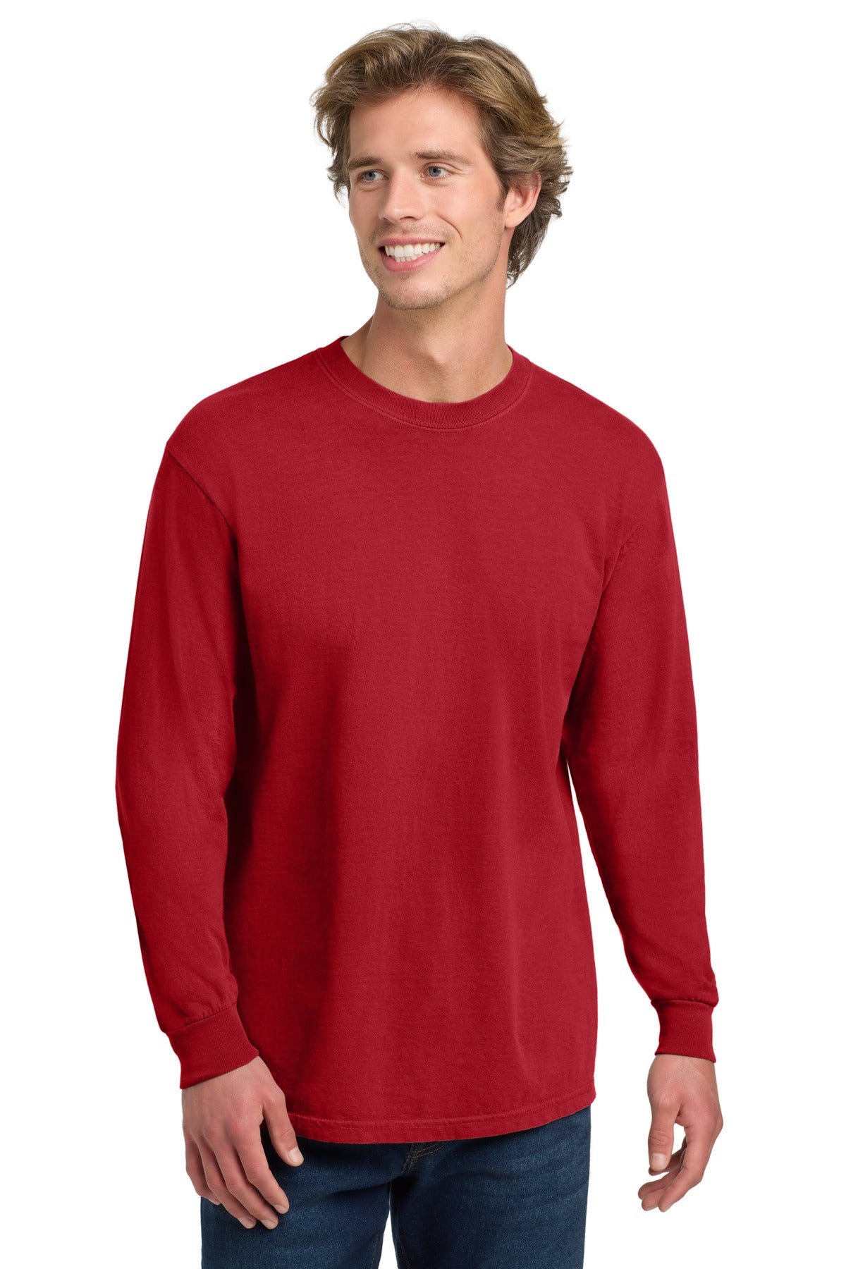Comfort Colors® Heavyweight Ring Spun Long Sleeve Tee - Red - 2XL