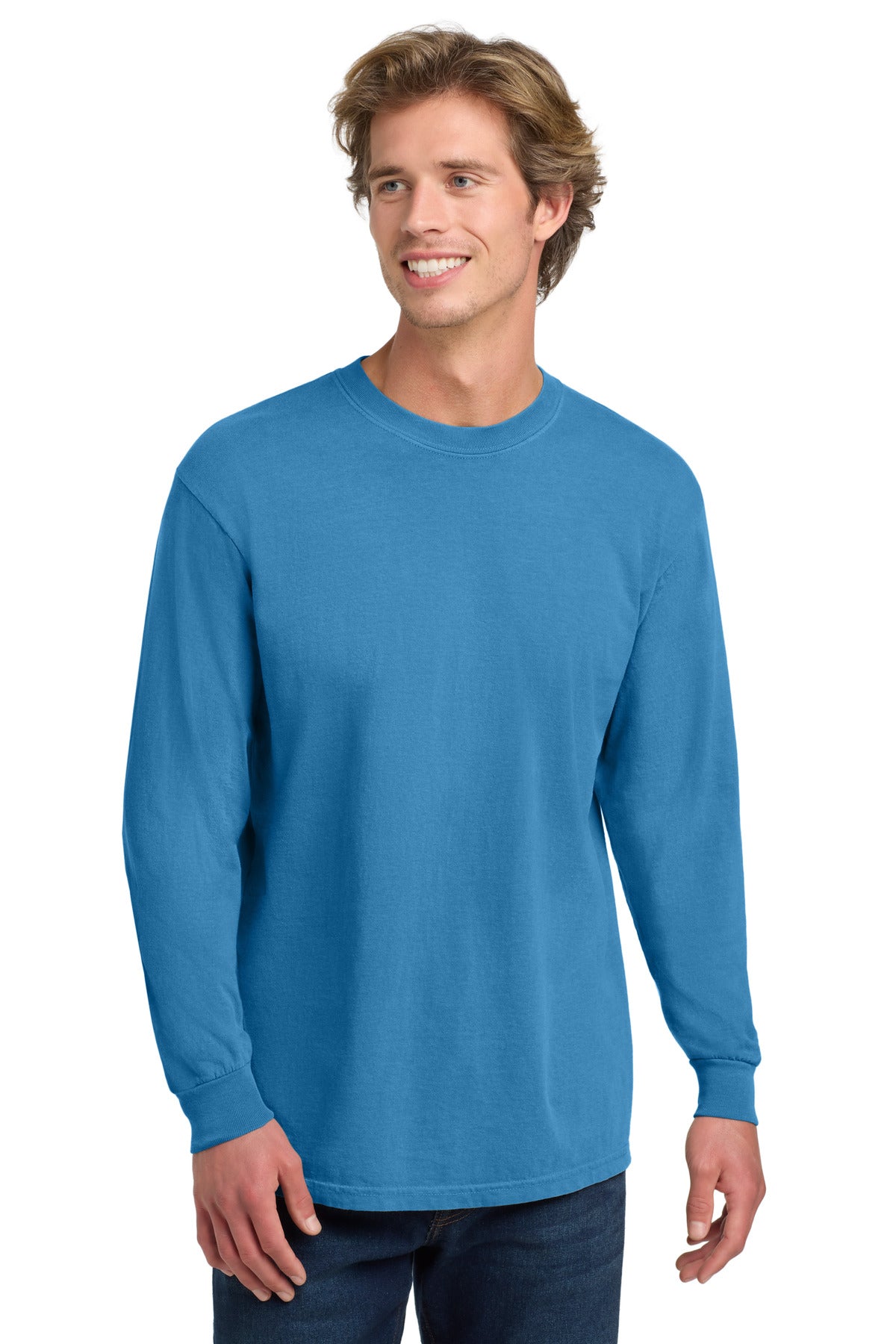 Comfort Colors® Heavyweight Ring Spun Long Sleeve Tee - Royal Caribe - 2XL