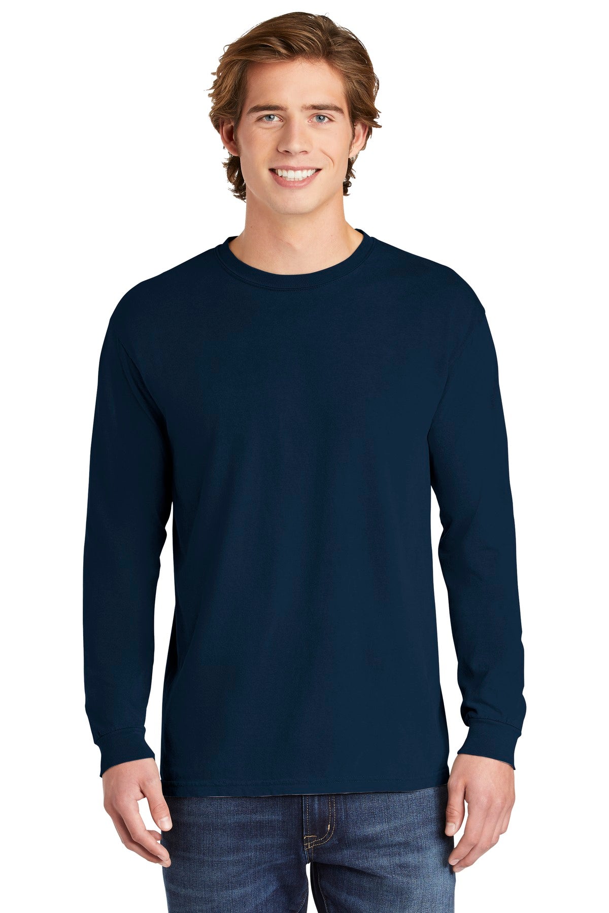 Comfort Colors® Heavyweight Ring Spun Long Sleeve Tee - True Navy - S