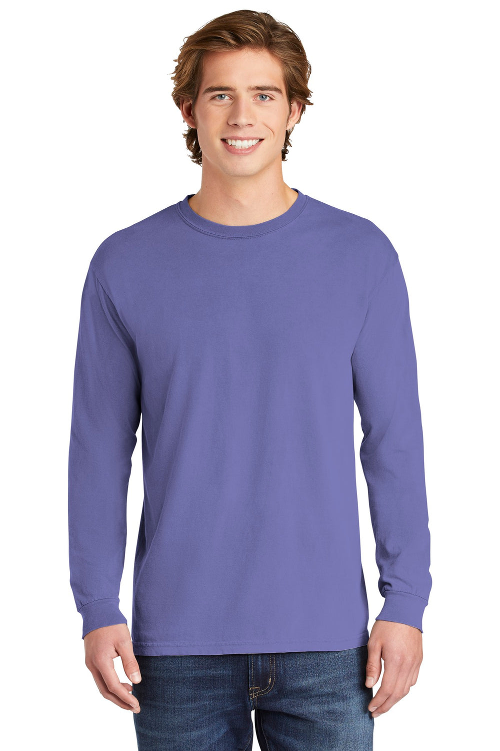Comfort Colors® Heavyweight Ring Spun Long Sleeve Tee - Violet - S