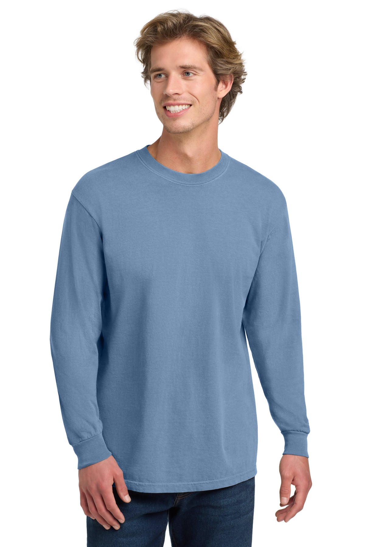 Comfort Colors® Heavyweight Ring Spun Long Sleeve Tee - Washed Denim - 2XL