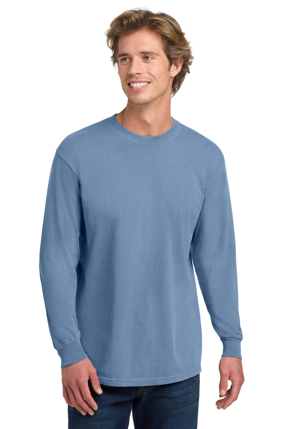 Comfort Colors® Heavyweight Ring Spun Long Sleeve Tee - Washed Denim - 2XL