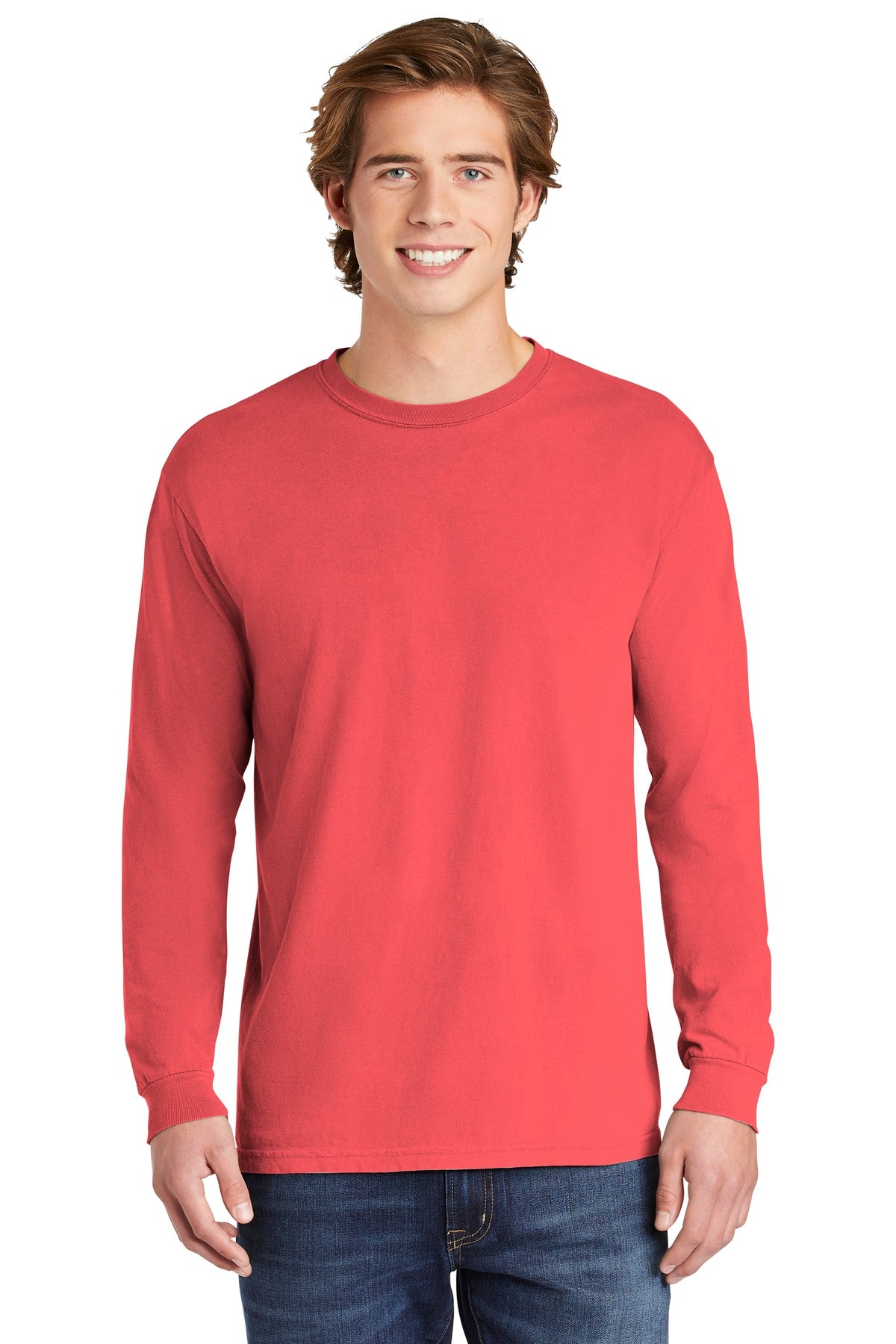 Comfort Colors® Heavyweight Ring Spun Long Sleeve Tee - Watermelon - S