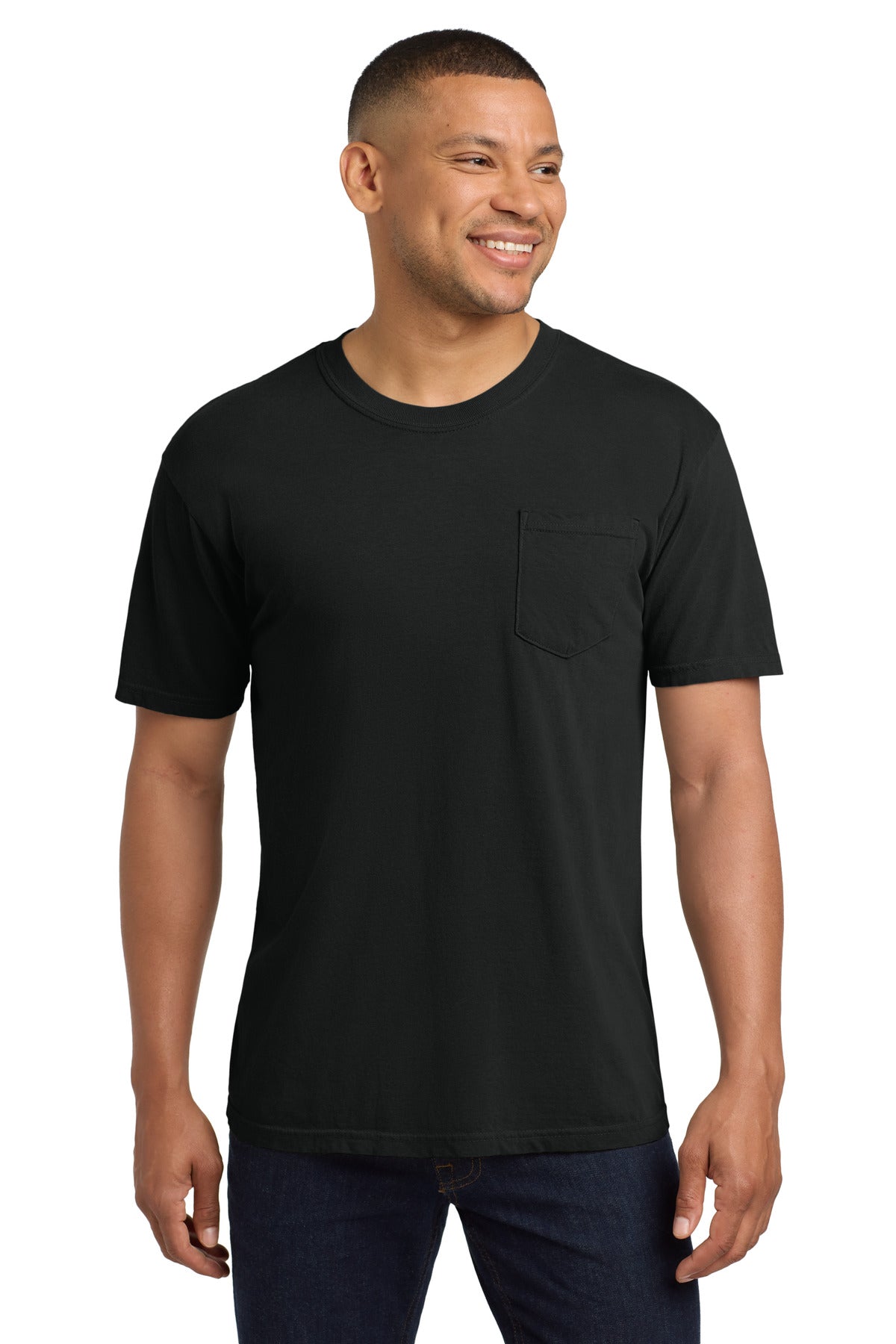 Comfort Colors® Heavyweight Ring Spun Pocket Tee - Black - S