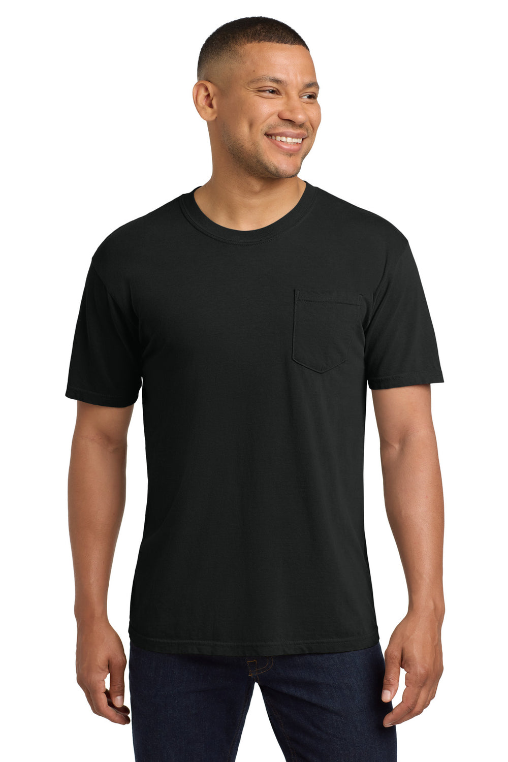 Comfort Colors® Heavyweight Ring Spun Pocket Tee - Black - S