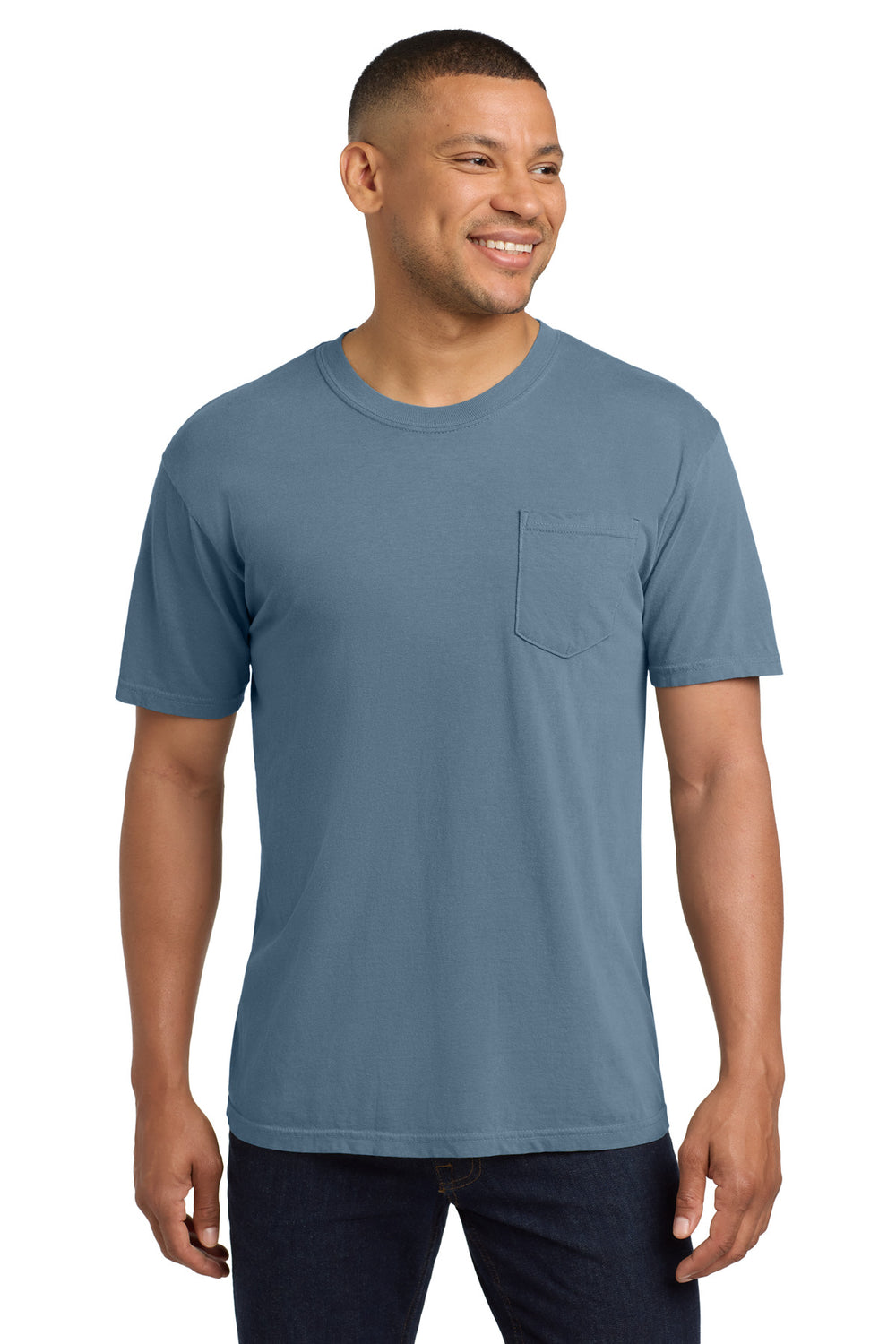Comfort Colors® Heavyweight Ring Spun Pocket Tee - Blue Jean - S