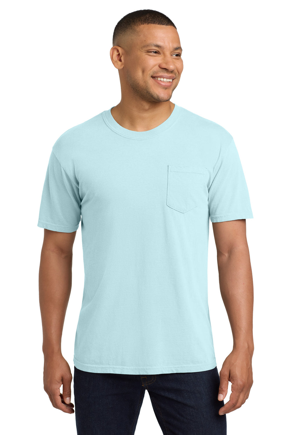 Comfort Colors® Heavyweight Ring Spun Pocket Tee - Chambray - S