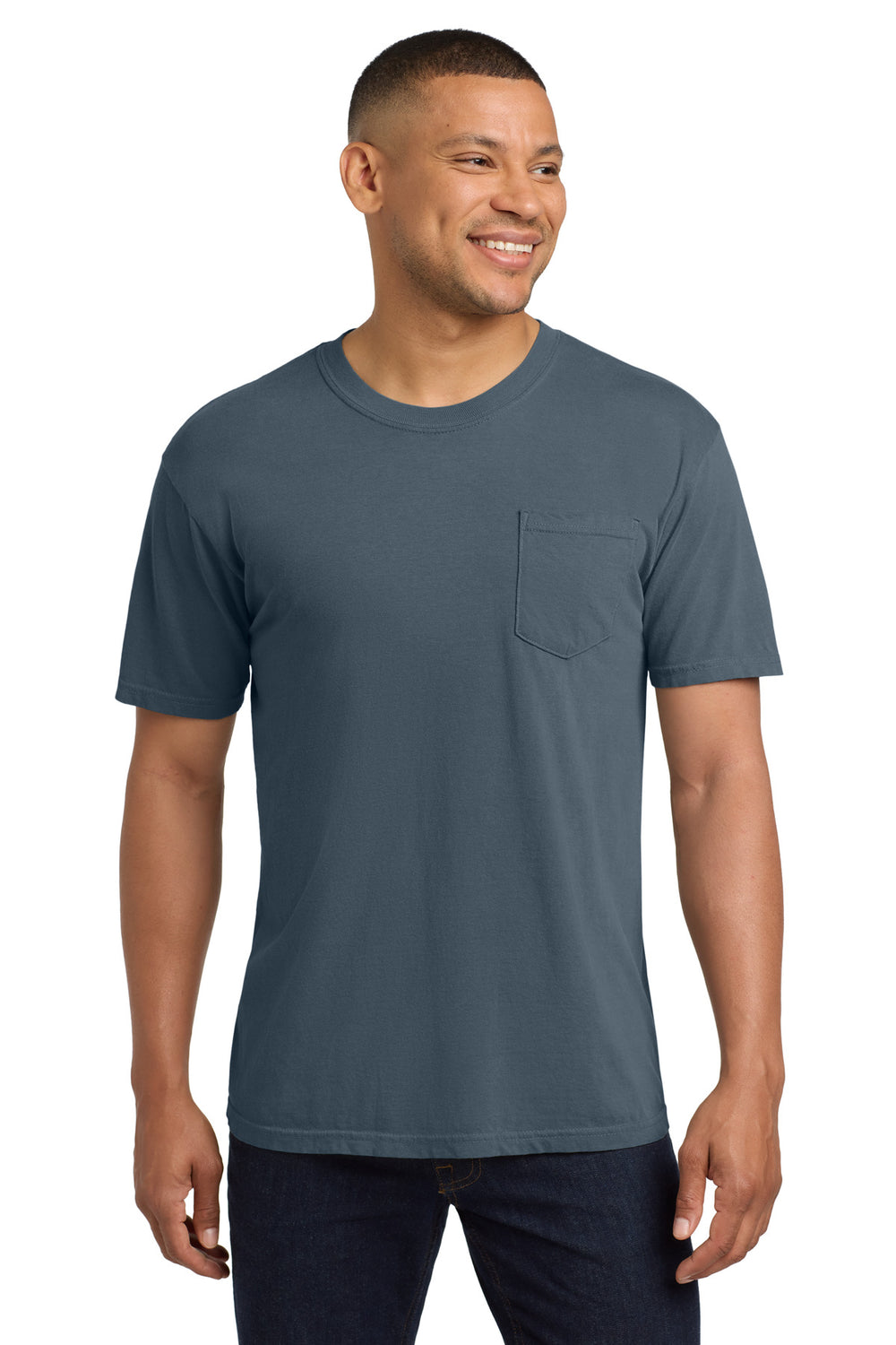 Comfort Colors® Heavyweight Ring Spun Pocket Tee - Denim - S