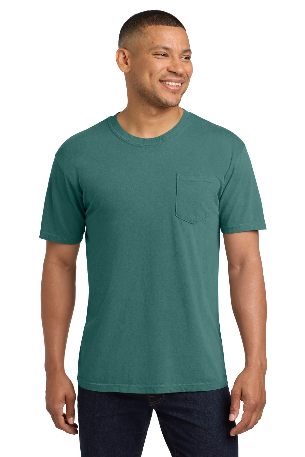 Comfort Colors® Heavyweight Ring Spun Pocket Tee - Emerald - 2XL