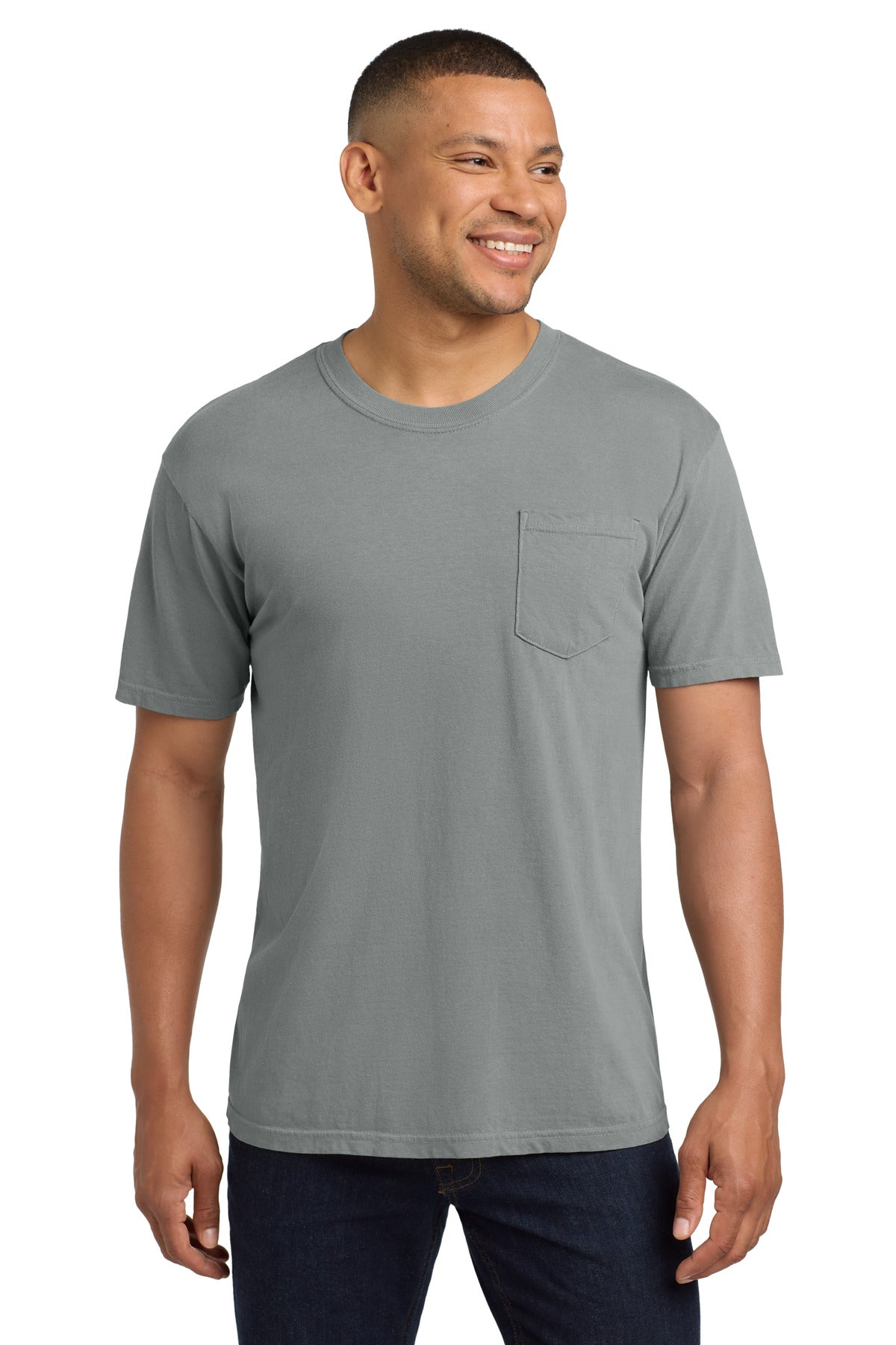 Comfort Colors® Heavyweight Ring Spun Pocket Tee - Granite - S