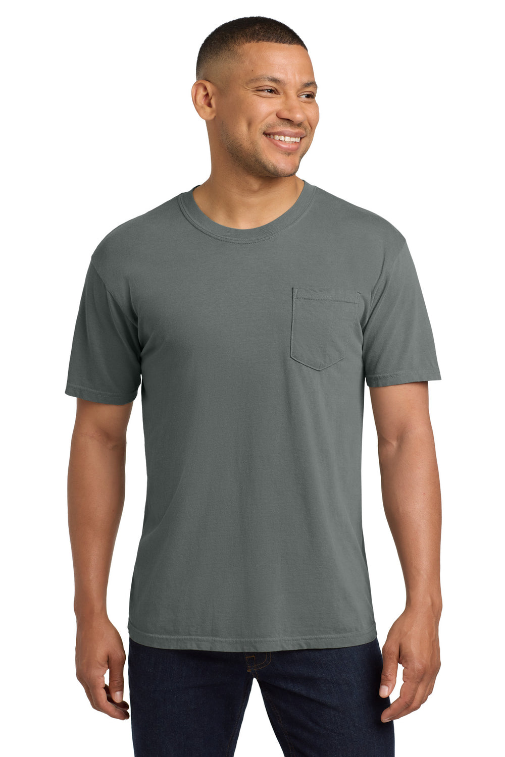 Comfort Colors® Heavyweight Ring Spun Pocket Tee - Grey - S