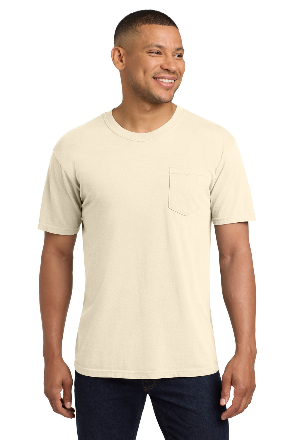 Comfort Colors® Heavyweight Ring Spun Pocket Tee - Ivory - S