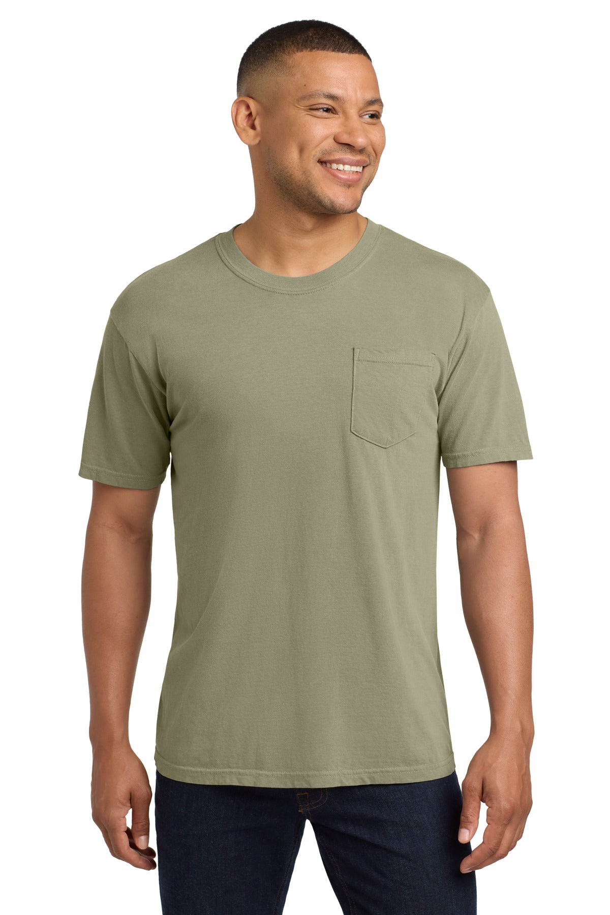 Comfort Colors® Heavyweight Ring Spun Pocket Tee - Khaki - 2XL
