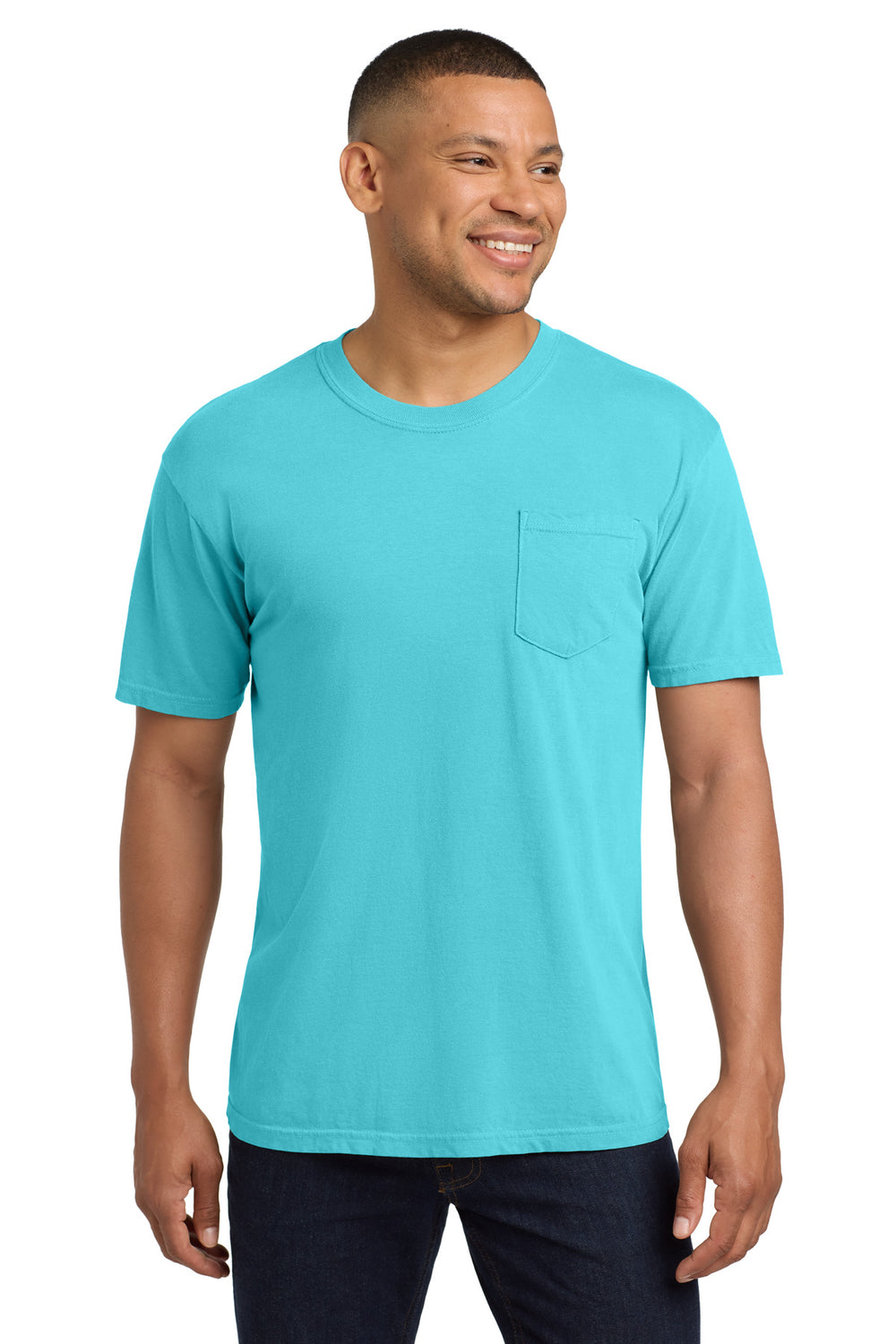 Comfort Colors® Heavyweight Ring Spun Pocket Tee - Lagoon - S
