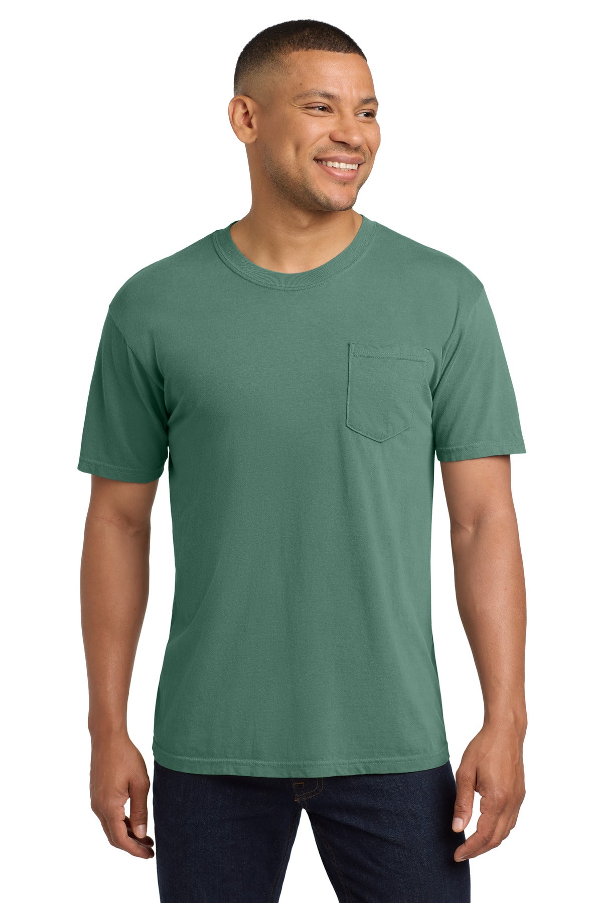 Comfort Colors® Heavyweight Ring Spun Pocket Tee - Light Green - S