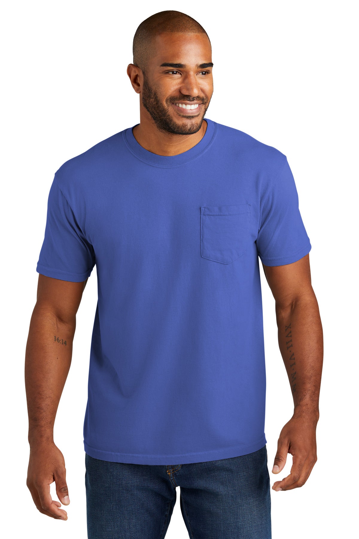 Comfort Colors® Heavyweight Ring Spun Pocket Tee - Mystic - 2XL