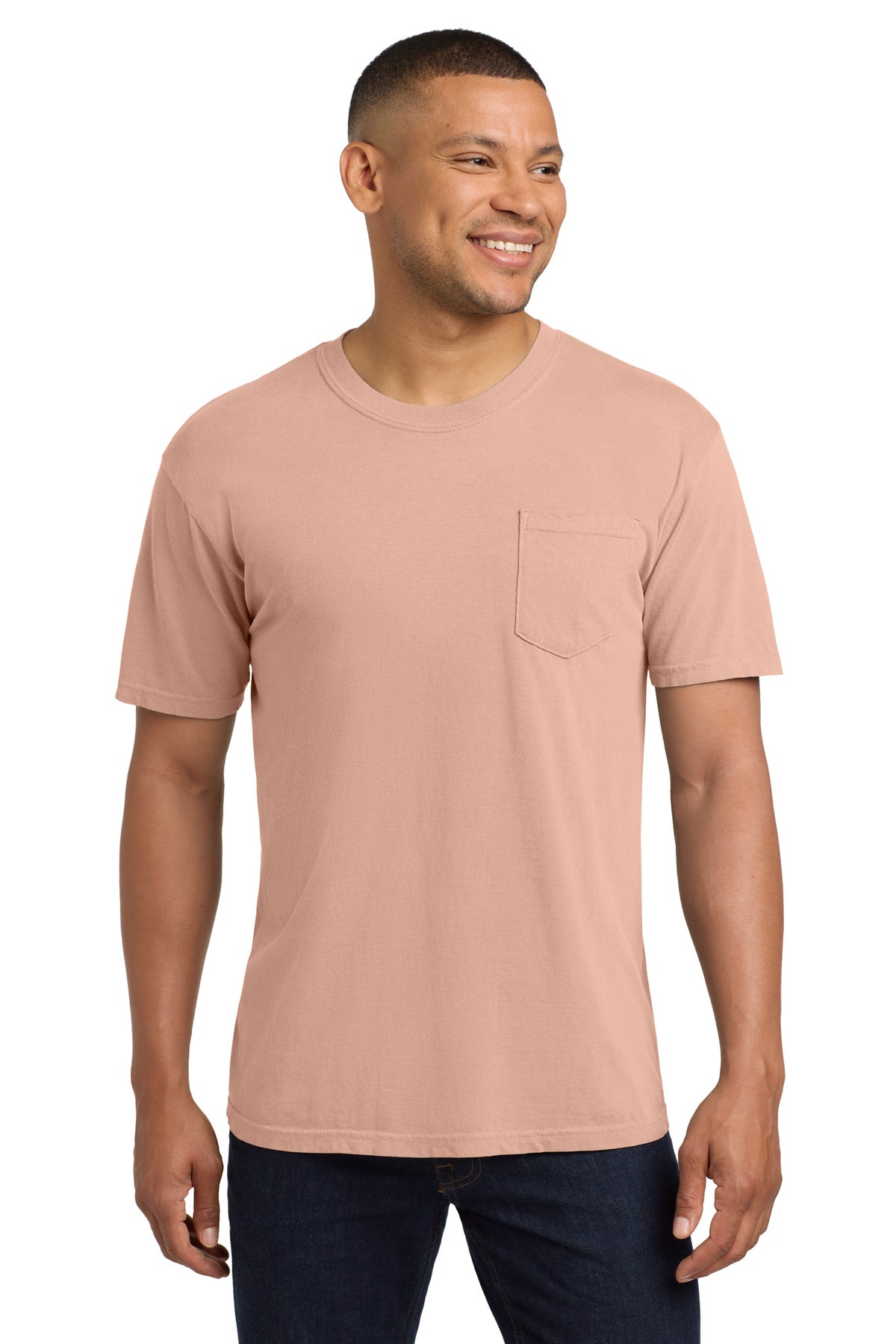 Comfort Colors® Heavyweight Ring Spun Pocket Tee - Peachy - 2XL