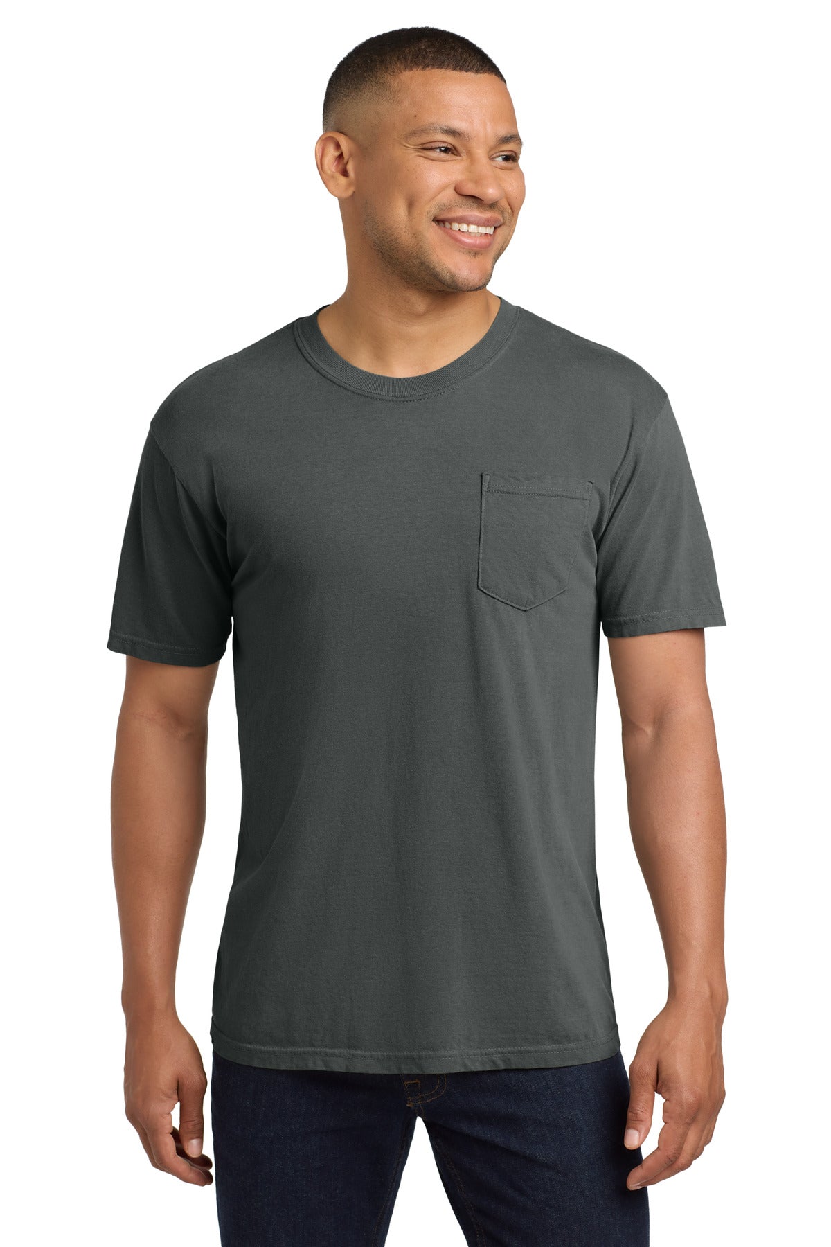 Comfort Colors® Heavyweight Ring Spun Pocket Tee - Pepper - S
