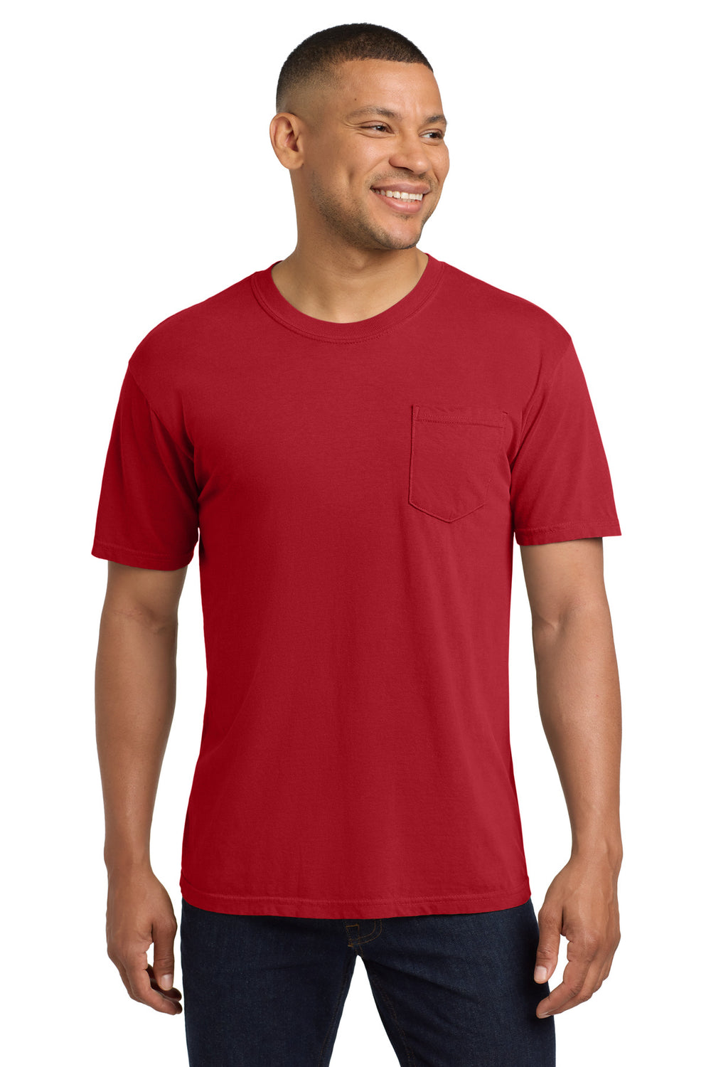 Comfort Colors® Heavyweight Ring Spun Pocket Tee - Red - 2XL