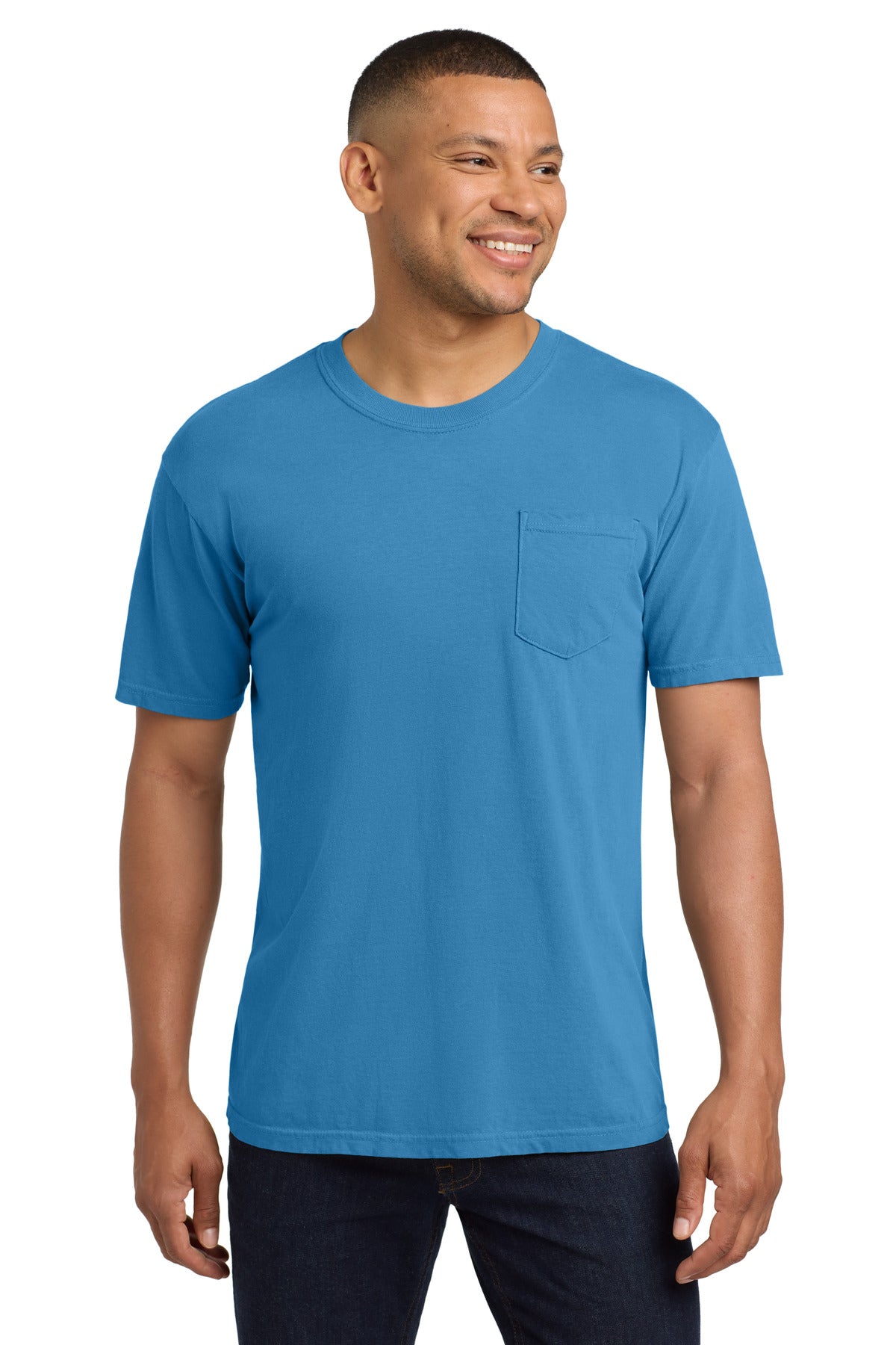 Comfort Colors® Heavyweight Ring Spun Pocket Tee - Royal Caribe - 2XL