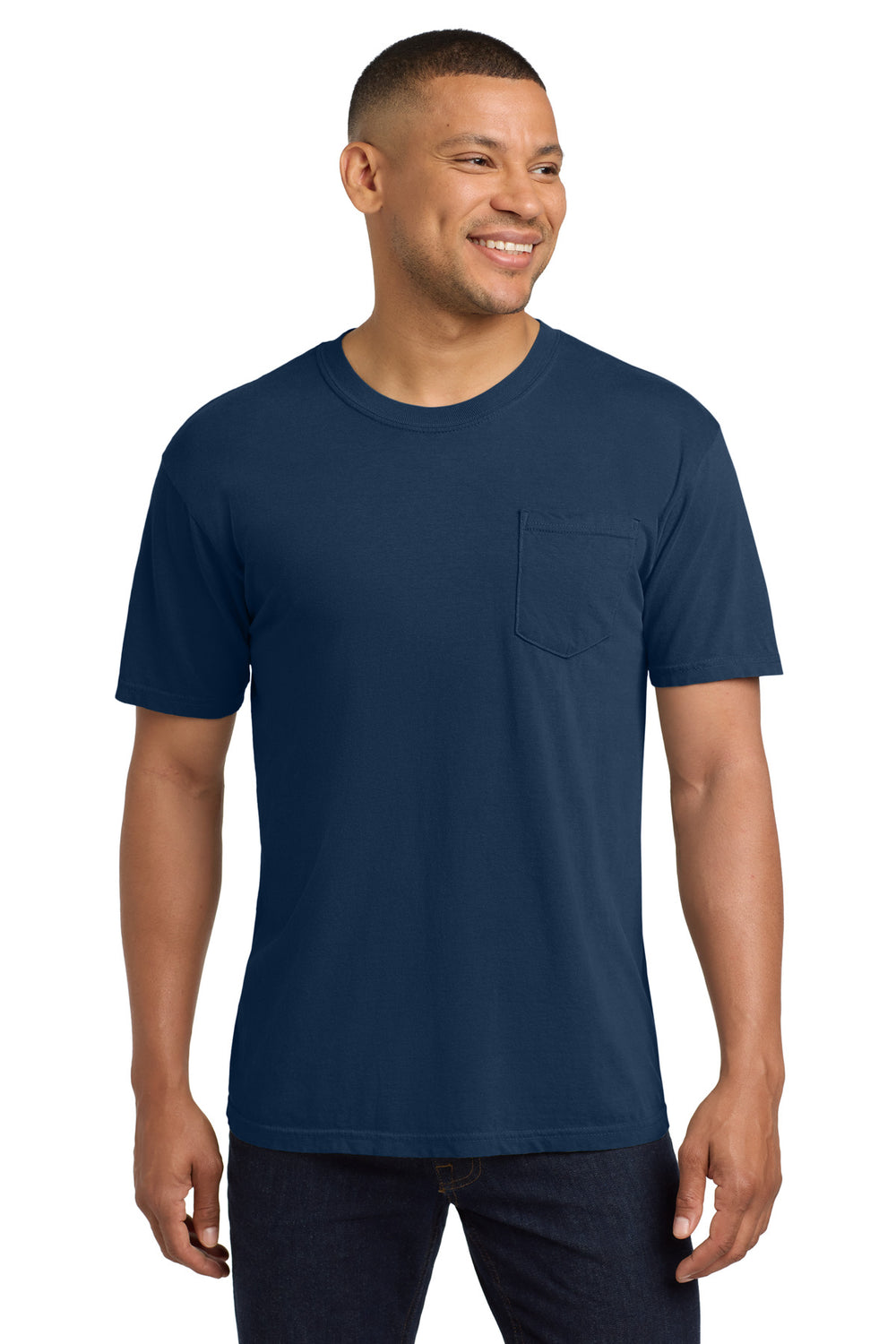 Comfort Colors® Heavyweight Ring Spun Pocket Tee - True Navy - S